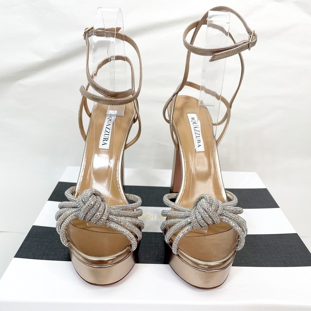 Like New Aquazzura Celeste Swarovski Platform Heels - Picture 3 of 11